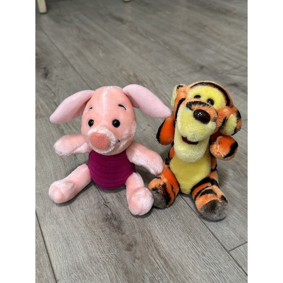 VTG Disneyland Walt Disney  Tigger & Piglet Stuffed Animal Winnie the Pooh 10"‎ - Picture 1 of 12